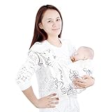 ベビーリングスリング看護カバー - 新生児、乳幼児、赤ちゃん、幼児、シャワー、ママ、お父さん、プライバシーのある授乳、調節可能な通気性のベビースリング (Grey)