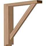 Ekena Millwork BKT02X12X12TRRW 2 1/2-Inch W by 12 3/4-Inch D by 12 1/4-Inch H Traditional Shelf Brac