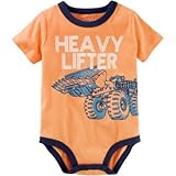 OSHKOSH(オシュコシュ) オシュコシュオリジナルグラフィックボディスーツ オレンジ ロンパース半袖 9ヶ月【並行輸入】