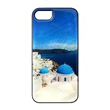 Ikins iPhone SE 3/ SE 2/ 8 / 7 ケース 天然貝 [ Pearl ギリシャ 名所シリーズ ストラップホール付き ワイヤレス充電 ] サントリーニ島 I22754iSE3 【国内正規品】