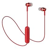 オーディオテクニカ SoundReality ワイヤレスイヤホン Bluetooth リモコン/マイク付 レッド ATH-CKR300BT RD