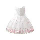 Ochine 女の子ワンピース 上質なオーガンジ　鮮やかな花プリントドレス　可愛い蝶結び　お姫さまノースリーブりボン飾り　ふわふわチュチュスカート