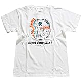 [マーブルマーケット] Ｔシャツ 半袖 インディアン オルテガ エスニック 民族 子ども イラスト 綿100% かわいい アジアン レディース メンズ ホワイト XLサイズ