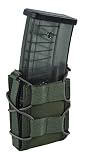 実物 WARRIOR ASSAULT SYSTEMS WAS Single Quick Mag シングルクイックマグポーチ M4 7.62弾 M14など各マガジン対応 W-EO-SQM (OD)