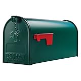 Gibraltar Elite Medium Capacity Galvanized Steel Green Post-Mount Mailbox, E1100G00 by Gibraltar