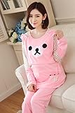 (Yland Select) 授乳 パジャマ マタニティ ルーム ウェア パンツ 妊婦 楽々 カジュアル プリント 授乳口 ゆったり サイズ 部屋着 服 入院 産前 産後 上下セット (M, ピンク②