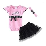 LittleSpring夏 0ヶ月～24ヶ月 赤ちゃん ベビーガールズ 女児 3色展開 蝶結び ロンパース＆スカート＆ヘアバンド 三点セットアップ お食い初め 記念撮影 出産祝いギフト プレゼント 寝