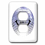 3dRose lsp_113087_6 Disco Ball Smiley Face Silver Dance Club Theme Smilie Happy Party Smilie Clubbin
