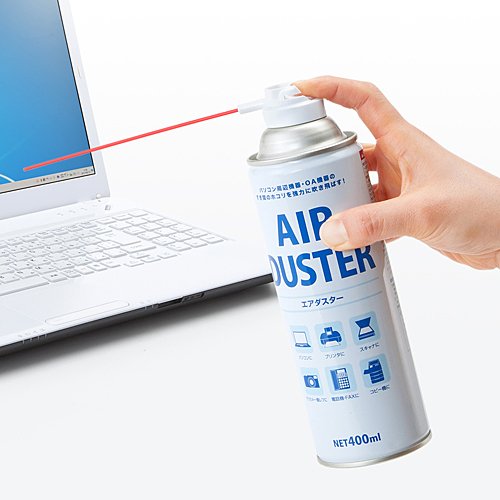 サンワダイレクト エアダスター 大容量400ml 強力噴射 HFC152a使用 200