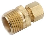 AMC 750068 – 0406 1 / 4 " x 3 / 8 "真鍮低いリードオスコネクタ