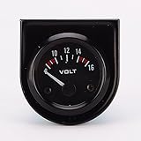 Dolity 車用　電源　電圧測定　ボルトゲージメーター　ブラック　8-16V