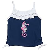 Sun Smarties UPF 50 +シーホースタンキニ水着トップベビー幼児Girls Navy Blue カラー: ブルー