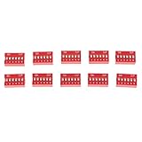 IPOTCH 10pcs　DIP スイッチ　1-8ポジション　ピッチスライド型　トグルスイッチ　2.54mm　レッド - 6ポジションウェイ