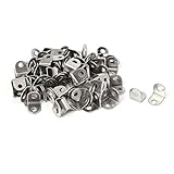 uxcell アングルブラケット 家具ファスナーサポート 1.5mm厚さ シルバートーン 金属 100個入り