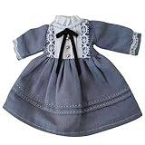 HIGHAWK OB11洋装 オビツ11洋服 ob11 BJD ワンピース ドレス ボーカラー おもちゃ 人形用 11cm 可愛い スカート ドール レトロ ドール衣装（ブルー）