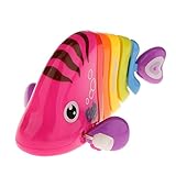 anndeeson Mini Colofulスイング魚Wind Up魚子供Kid Plaything (ランダムカラー)