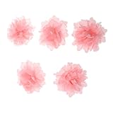 Baosity ファッション　シフォン　造花　ローズ　手作り　DIY　装飾　リボン　花　装飾　5個　全2色 - ピンク