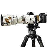 ROLANPRO レンズコート シグマ 150-600mm F5-6.3 DG OS HSM Contemporary 対応 望遠レンズ用 迷彩カバー 防水 野鳥撮影 自然撮影 - #21 スノー迷彩