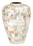 Deco 79 Ceramic Inlay Vase, 16 by 11-Inch [並行輸入品]