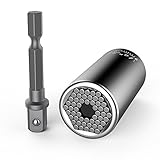 【ユニバーサルソケット】Linkax 万能ソケット 2点セット (7～19mm,1/4～3/4インチ) 対応 ドリルアダプター付き