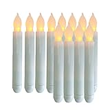 テーパキャンドルライト、funpa 12個Flameless Candleライト電子バッテリキャンドルLEDキャンドルの祭
