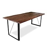 ダイニングテーブル 180 TEQUIRA テキーラ 無垢 6人掛け ウォールナット 無垢材 アンティーク 北欧 幅180 180cm 幅180cm レトロ モダン 和モダン アイアン 一枚板風 6人 6人用 木製 天然木 単品 おしゃれ