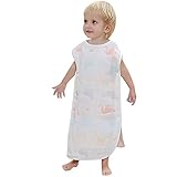 Luyusbaby 7重 ガーゼ ベビースリーパー夏パジャマ 寝袋 着用できる毛布　Animal White