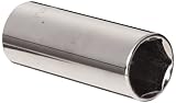 Martin BMD618 18mm Type II Opening 3/8 Square Drive Socket, 6 Points Deep, 2-1/2 Length, Chrome Fini