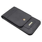 prendre スマホポーチ カラビナ ベルト 6.5インチ 2台 スマホケース メンズ マルチ カード収納 スマートフォン （ブラック） PR-SPMULTICASE-BK