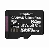 Kingston Canvas Select Plus microSDメモリーカード 64GB microSDXC Gen3 100MB/s A1カード + アダプター - SDCS3/64GB