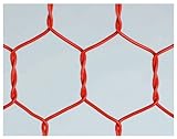吉田隆 ビニール亀甲金網 オレンジ #14X40X910X15m