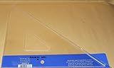 Pacific Arc Clear Acrylic Professional Triangle - 2045C-20cm - 45/45/90 Degree - Plain Edge