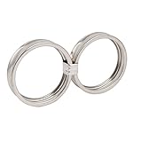 uxcell フェンス装飾品 ダブルループ 200mmx100mm 304ステンレス鋼 銀トーン