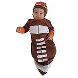 Sozo baby-boys新生児Football Buntingとキャップセット カラー: ブラウン