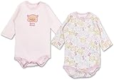 (サニーシープ)Sunny Sheep 【SunnySheep】 サニーシープ ひつじちゃん 長そでロンパース肌着 2枚組 70cm/80cm/90cm 90 ピンク