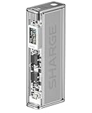 SHARGE SHARGEEK 140W モバイルバッテリー【スケルトンデザイン・スマートディスプレイ残量表示】20000mAh大容量 最大出力140w急速充電 2台同時給電OK USB-C*1/USB-A*1 MacBook/iPad/iPhone スマホ/PC 多機種対応 旅行/出張/停電対策/緊急防災 (ホワイト)