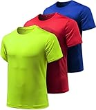 [ATHLIO] トレーニング Tシャツ メンズ 半袖 3枚セット [軽量・吸汗速乾] スポーツウェア 半袖tシャツ ランニング アウトドア メンズ スポーツシャツ 大きいサイズCTS10-BRL_XL