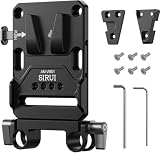 SIRUI V-Lock ベースステーションとウェッジキット、カメラ電源用デュアル 15mm ロッドクランプ付きユニバーサル V マウント バッテリープレート、マルチマウントポイント付きクイックリリースセット、AM-VM01