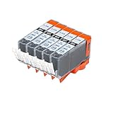 Canon キヤノン 互換インクカートリッジ BCI-326 対応 BCI-326BK ブラック 単品5個セット ICチップ付 (5set, BCI-326BK)