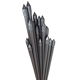 国華園 イボ付鋼管製支柱シルバー 直径8mm・長さ90cm 50本組 シルバー 園芸支柱 家庭菜園 イボ竹 銀 虫よけ 虫が嫌がる 鋼管