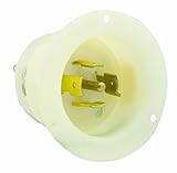 Leviton 2525 20 Amp, 277/480 Volt- 3PY, Flanged Inlet Locking Receptacle, Industrial Grade, Groundin