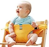 UNEW チェアベルトポータブル 安全ベルトダイニング 椅子バンデージ安全ベルト 幼児旅行 (イエロー)