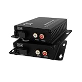 マルチモードRCAオーディオオーバーファイバーコンバータ | エクステンダーキット: 2チャンネルオーディオからファイバーMMオプティカルメディアコンバータ バラン - 2 x RCAオーディオポートオーバーファイバーオプティカルメディアコンバータ 送信機&受信機