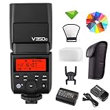 Godox V350C フラッシュ Canon 1/8000s HSS 2.4G GN36 500 フルパワーフラッシュ 2000mAH TTL カメラスピードライト Canon 6D 80D 77D 70D 60D 50D 40D 30D 800D 750D/760D 700D 650D 600D 550D 500 D等(V350-C)