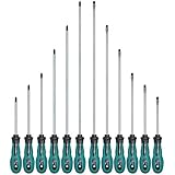 volflashy ネジ回し ドライバー セット 100-300mm マルチファンクション セキュリティ 絶縁 ハンドル ドライバー 電気 スクリュードライバー 修理 ツール 12pcs