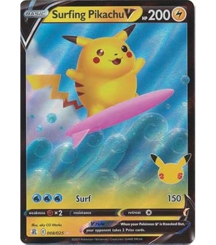 Pokemon Trading Cards: Pikachu V & Vmax 008/025 & 009/025