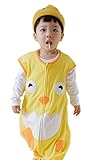 (ビグッド)Bigood ベビーパジャマ 赤ちゃん寝袋 新生児 着ぐるみ ベビー スリーパー ブランケット お出かけ用品 春秋用 出産祝い プレゼント（イエローB・S）