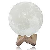 美しいUpモダン3d印刷2トーンタッチコントロールカラーChanging月Luna夜ライトランプの寝室 6Inch YU8195-15cm