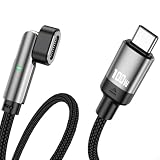 【単品】首振り式 高速充電ケーブル １本 長さ2M ローテーション 3in1 端子別売り スイング式 データ転送 磁石 マグネット式ケーブル 2ｍ 100W PD 27W QC18W ライトニグ アンドロイド スマホ タブレット type-c タイプc 急速充電 断線防止 (T0226-bulk-2M)