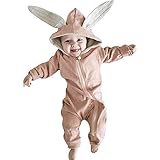 POTOJP 着ぐるみ コスプレ ベビー服 3Ｄ ウザギ 子供用 ロンパース 仮装 コスチューム 赤ちゃん 防寒着 クリスマス 撮影 寝相アート 日常着 カバーオール プレゼント/満月/出産祝い (7